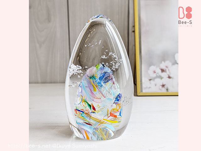 ガラスのお位牌　クリスタル　位牌　赤ちゃん　こども　かっこいい　カラフル