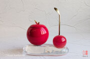 魔法のおりん　ガラスの台とりん棒のセット　りんごのおりん　かわいい仏具小物