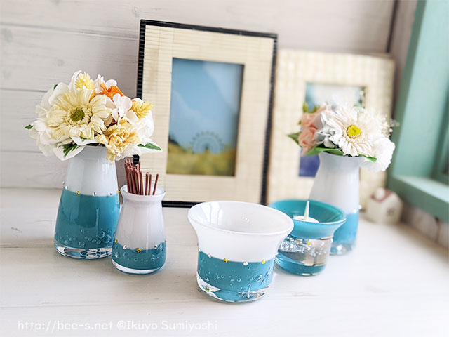 かわいい仏具　ガラス仏具　おしゃれ　きれい　クリスタル　赤ちゃん　子ども　手元供養