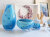かわいいガラス仏具セット　水色のかわいい仏具MINATO　赤ちゃん・こどもの祈りの場