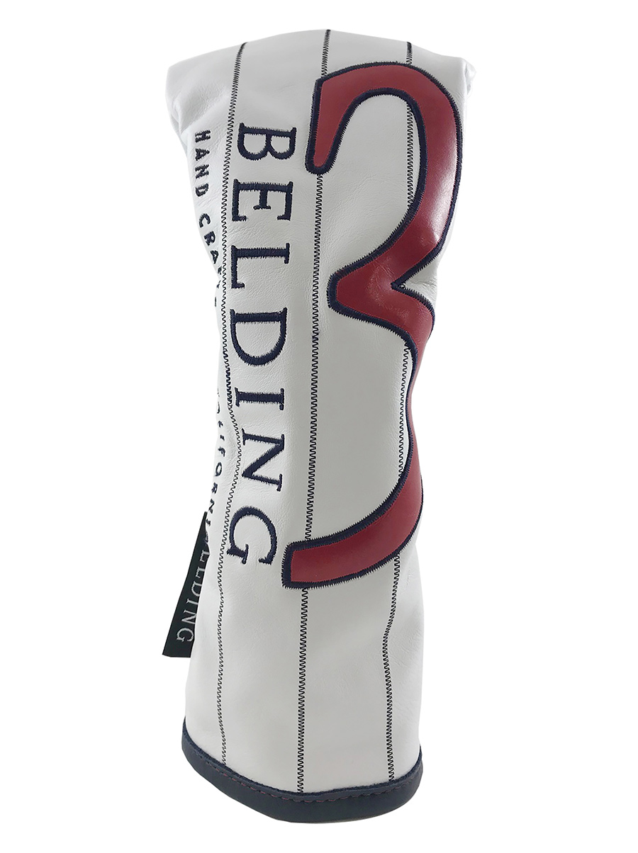 サーカ プレミアム FW ヘッドカバー #3 - ホワイト with ネイビー・ピンストライプ