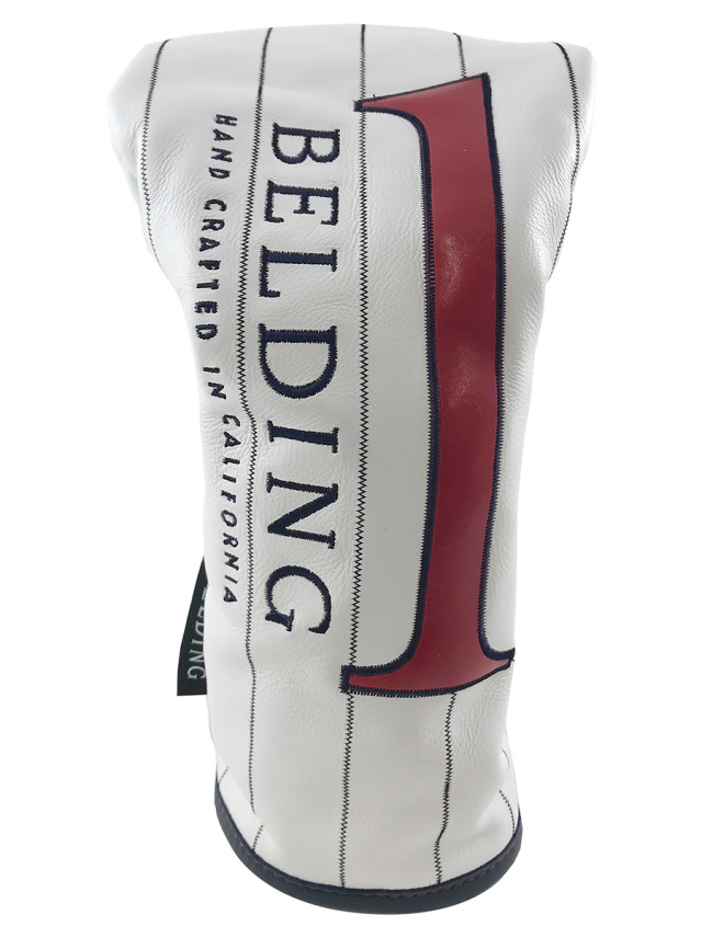 サーカ プレミアム ドライバー ヘッドカバー #1 - ホワイト with ネイビー・ピンストライプ