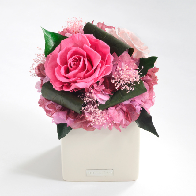 即日発送】プリザーブドフラワー #キューブM