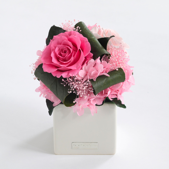 即日発送】プリザーブドフラワー #キューブS