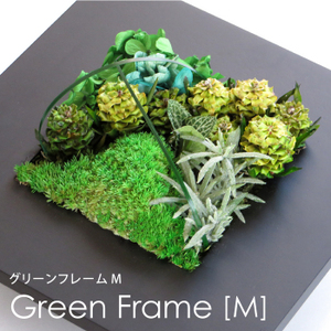 プリザーブドフラワー 苔 グリーンフレームm 送料無料 名入れ 文字入れ 可能