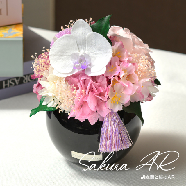 プリザーブドフラワー 胡蝶蘭と桜のAR