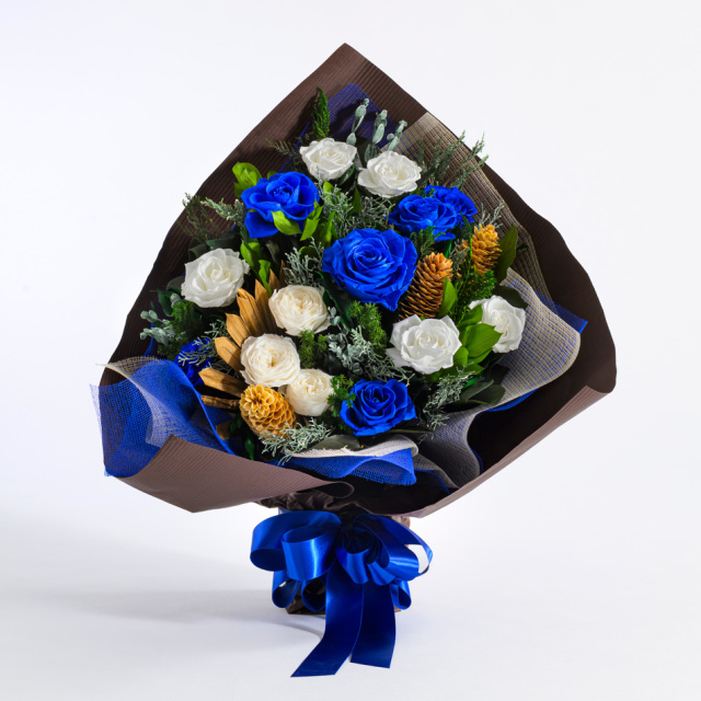 プリザーブドフラワーの花束 プリザーブドフラワー スタンド花束L