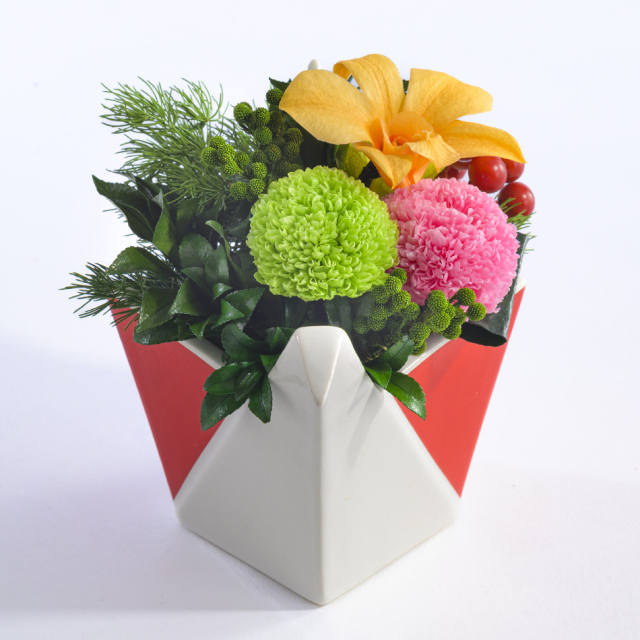 プリザーブドフラワー 「迎春 − TSURU S」