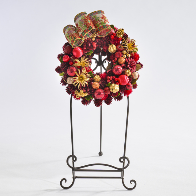 クリスマス アンバーボールリース