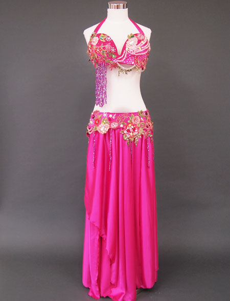 ピンク花ベリーダンス衣装1 MiLLANA