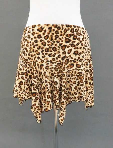 大人気！豹柄のコインなしヒップスカーフ【ベリーダンス衣装／レッスン着】