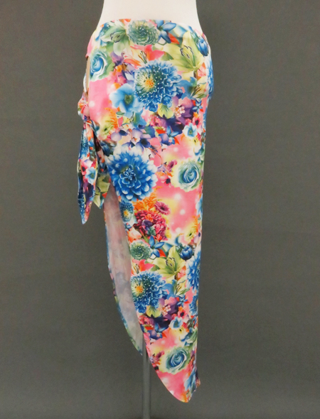 アシメトリータイプでセクシーに着こなせる！美脚効果抜群＆インナーパンツ内蔵ベリーダンスヒップスカーフ【ベリーダンス衣装／レッスン着】