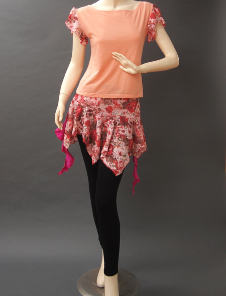 全身コーディネート　レッスンウエア　ミラーナベリーダンス衣装