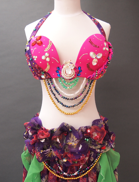 ピンク紫ベリーダンス衣装2 ミラーナ