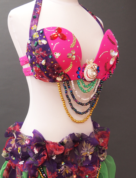 ピンク紫ベリーダンス衣装7 ミラーナ