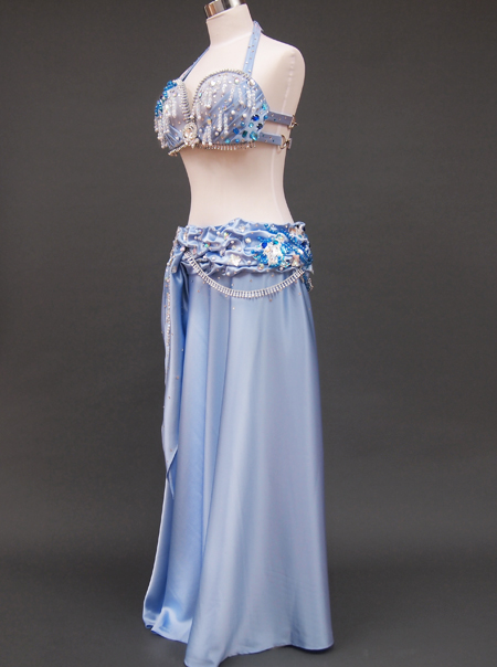 光沢ブルー衣装4　ミラーナベリーダンス