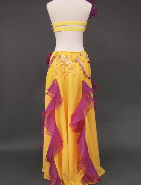 アラビアンジュエルズ スポーツ ハナン ベリーダンス 衣装 イエロー