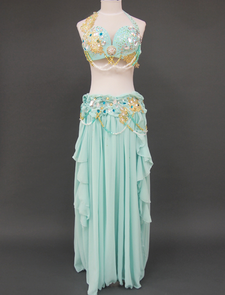 ミントグリーン2_2　ミラーナベリーダンス衣装