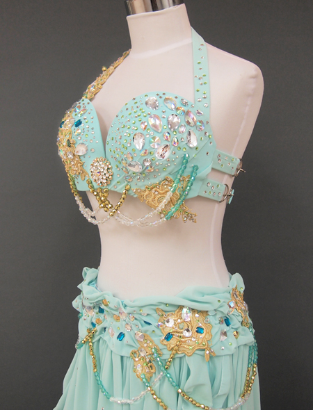 ミントグリーン2_4　ミラーナベリーダンス衣装