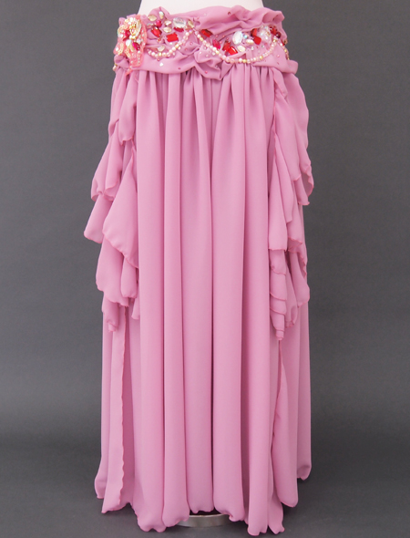 ドレープピンクベリーダンス衣装3　ミラーナ