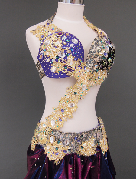 ベリーダンス　衣装　豹柄パープル ベリーダンス 衣装 豹柄パープル imgrc0088855652.jpg