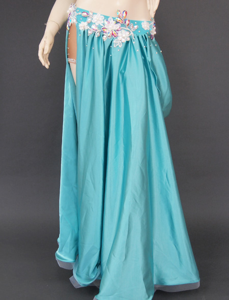 グリーンドレープ衣装3　ミラーナベリーダンス衣装