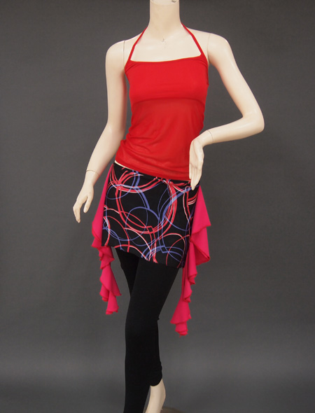お値下げ中　ベリーダンス　XXL 衣装　赤　ホルターネック 楽天市場】大人ベリーダンス衣装三点セット 上下衣装セット＋