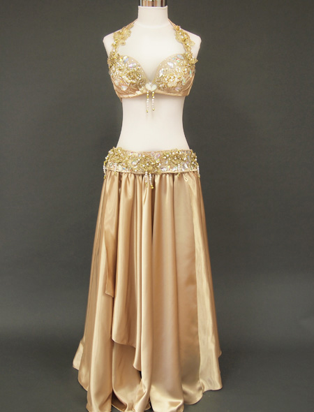 ゴールドベリーダンス衣装1　全身　