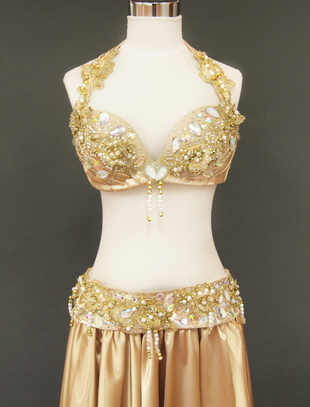 ゴールドベリーダンス衣装　ヨリ