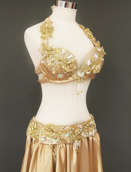 ゴールドベリーダンス衣装　右ヨリ