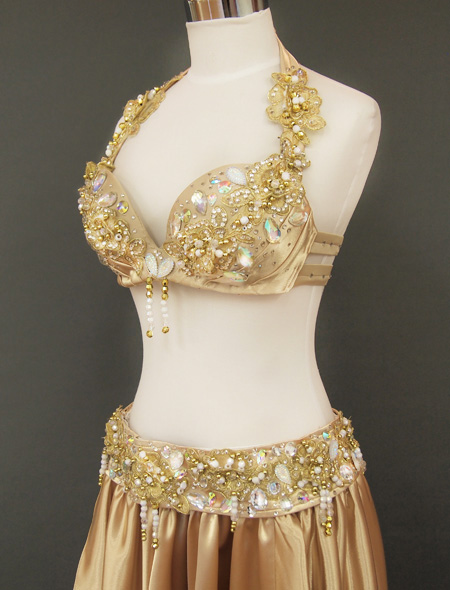 ゴールドベリーダンス衣装　左ヨリ