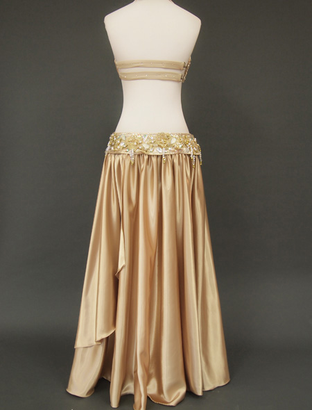 ゴールドベリーダンス衣装　バックスタイル