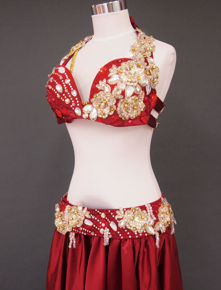 深紅ベリーダンス衣装4 MiLLANA