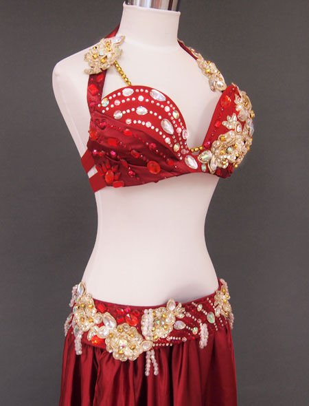 深紅ベリーダンス衣装5 MiLLANA