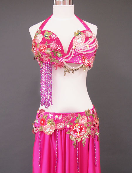 ピンク花ベリーダンス衣装2 MiLLANA