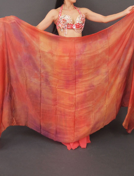 ベール　テラコッタ　ミラーナベリーダンス衣装