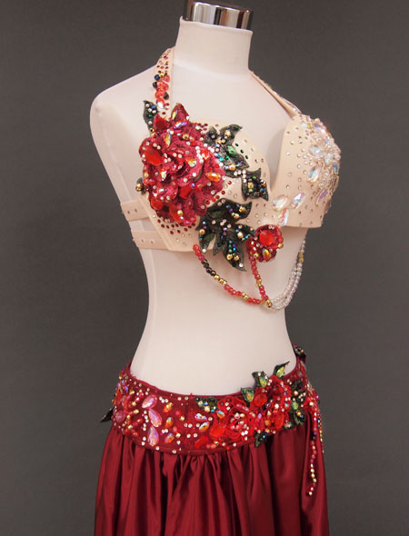 赤ローズベリーダンス衣装5　ミラーナ