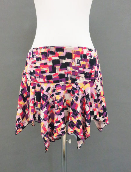 明るめのマルチカラーがキュート！コインなしヒップスカーフ【ベリーダンス衣装／レッスン着】