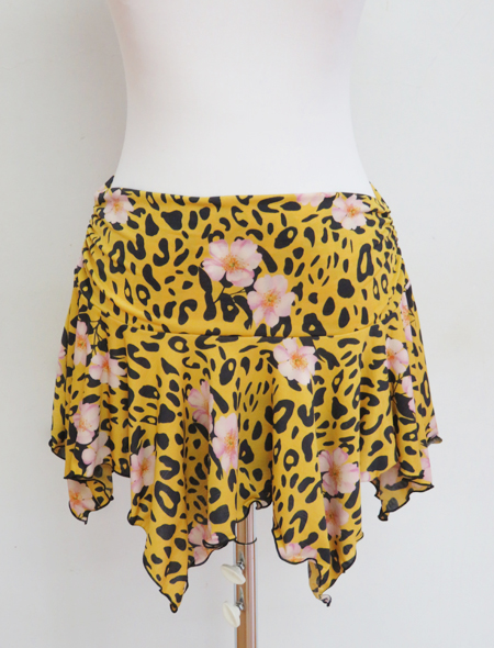 大人気アニマル柄！大人エレガントなべリーダンスコインなしヒップスカーフ【ベリーダンス衣装／レッスン着】