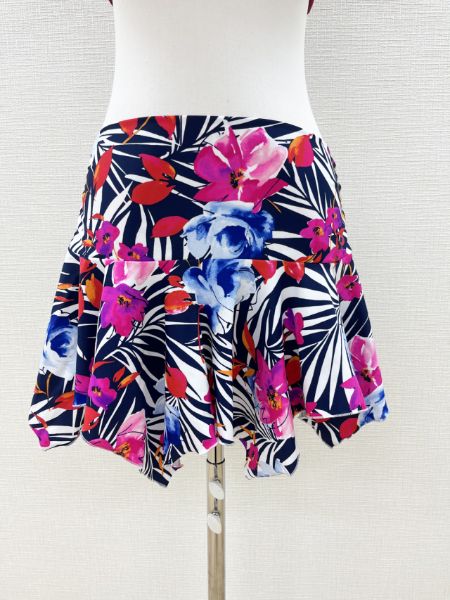 ゼブラ×花柄！コインなしヒップスカーフ【ベリーダンス衣装／レッスン着】