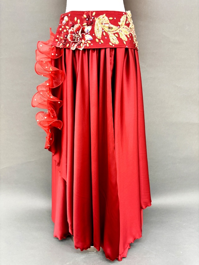 ベリーダンス衣装　オリエンタル　赤　ベロア生地 楽天市場】キッズベリーダンス衣装 レッスンウエア ベロア