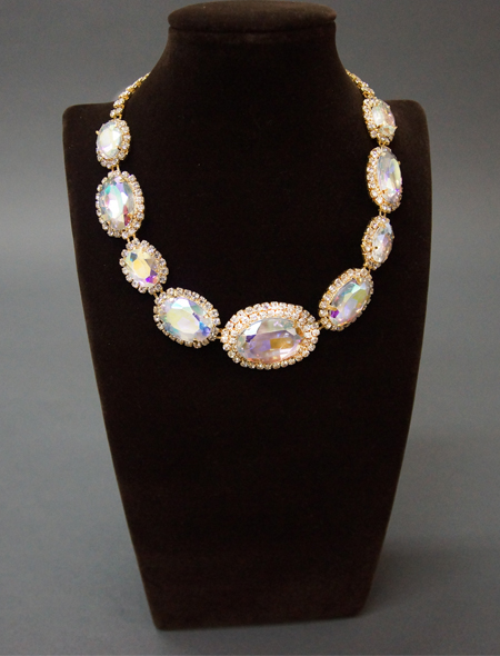 ネックレスとイヤリングのセット】大きめストーンの豪華さ！ベリー  