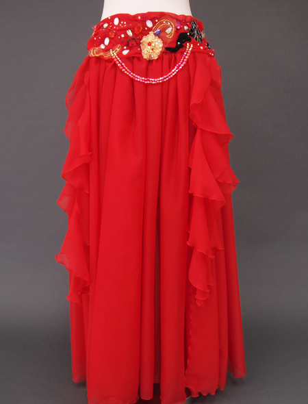 赤ラメベリーダンス衣装3　ミラーナ