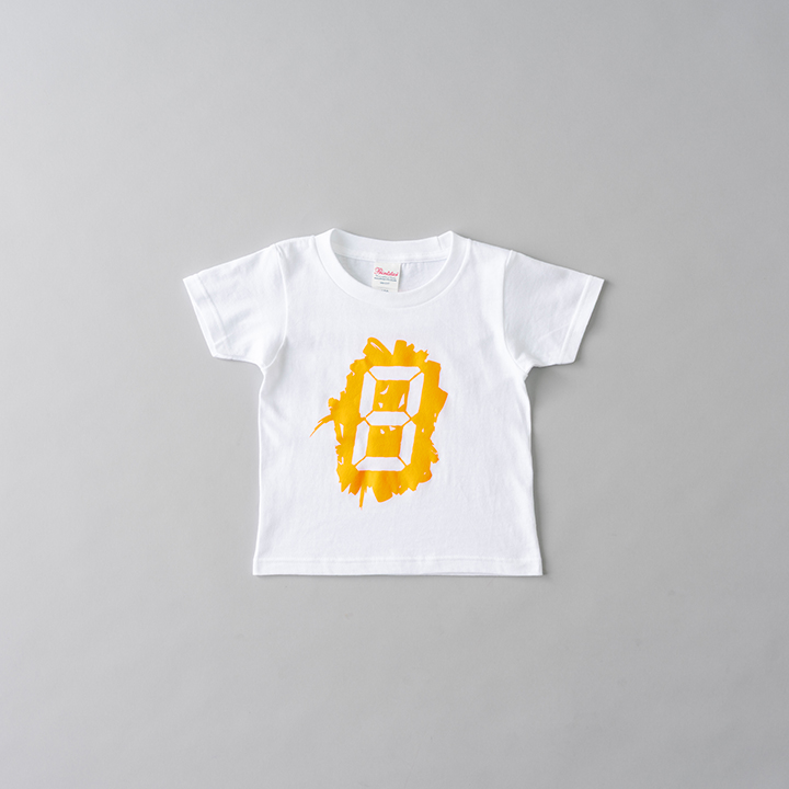 宮島達男Tシャツ　キッズ　オレンジ_Tatsuo Miyajima T-shirt KIDS ORANGE