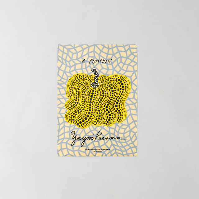 草間彌生クリアファイル　南瓜_Yayoi Kusama Pumpkin File Folder