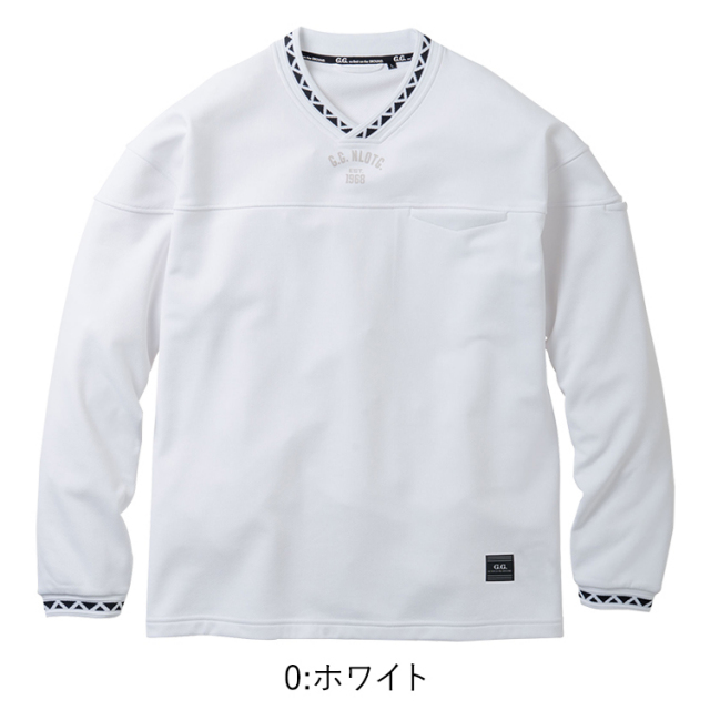 限定商品】桑和 G.GROUND 8545-55 長袖トレーナー（Vネック、胸