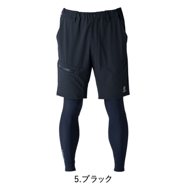 イーブンリバー EVENRIVER EX35 フェイクレイヤードショートパンツ M