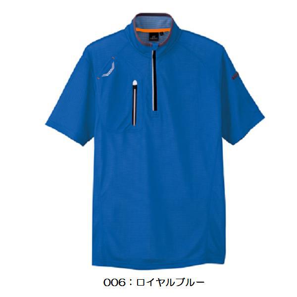 男女兼用】【春夏】TULTEX 半袖ハーフZIPシャツ SS-6L AZ-10607