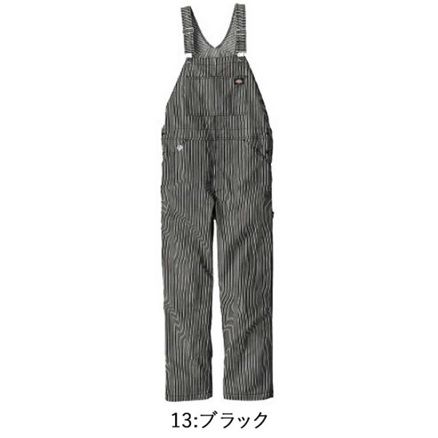 コーコス信岡 DICKIES D-719 ストレッチヒッコリーオーバーオール XS