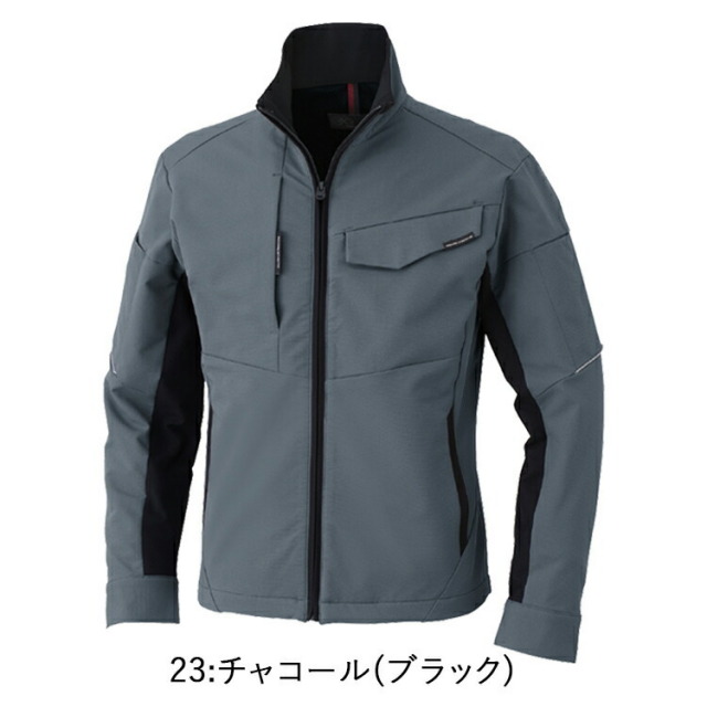 美品 一点物 アーティスト カタヤマケンジ リメイクジャケット 724O▲ コーコス信岡 ANDARE SCHIETTI A-7061 ストレッチ長袖ブルゾン SS-3L